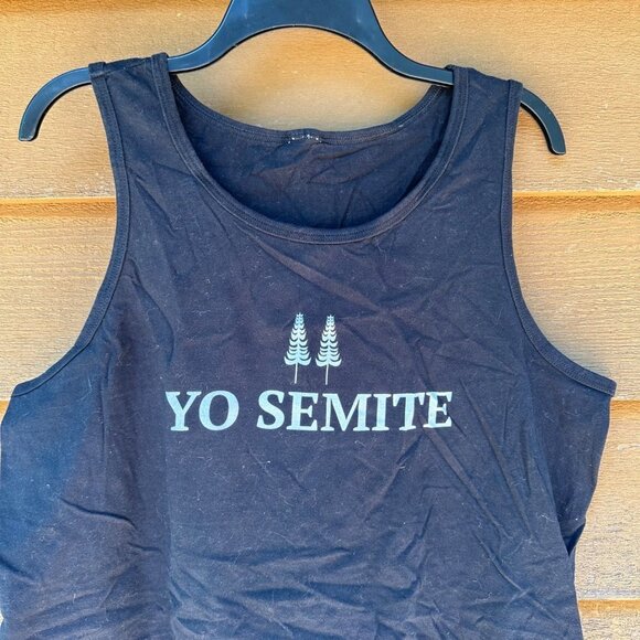 Yosemite National Park Funny Yo Semite Black Tank Top Size M - Picture 3 of 9